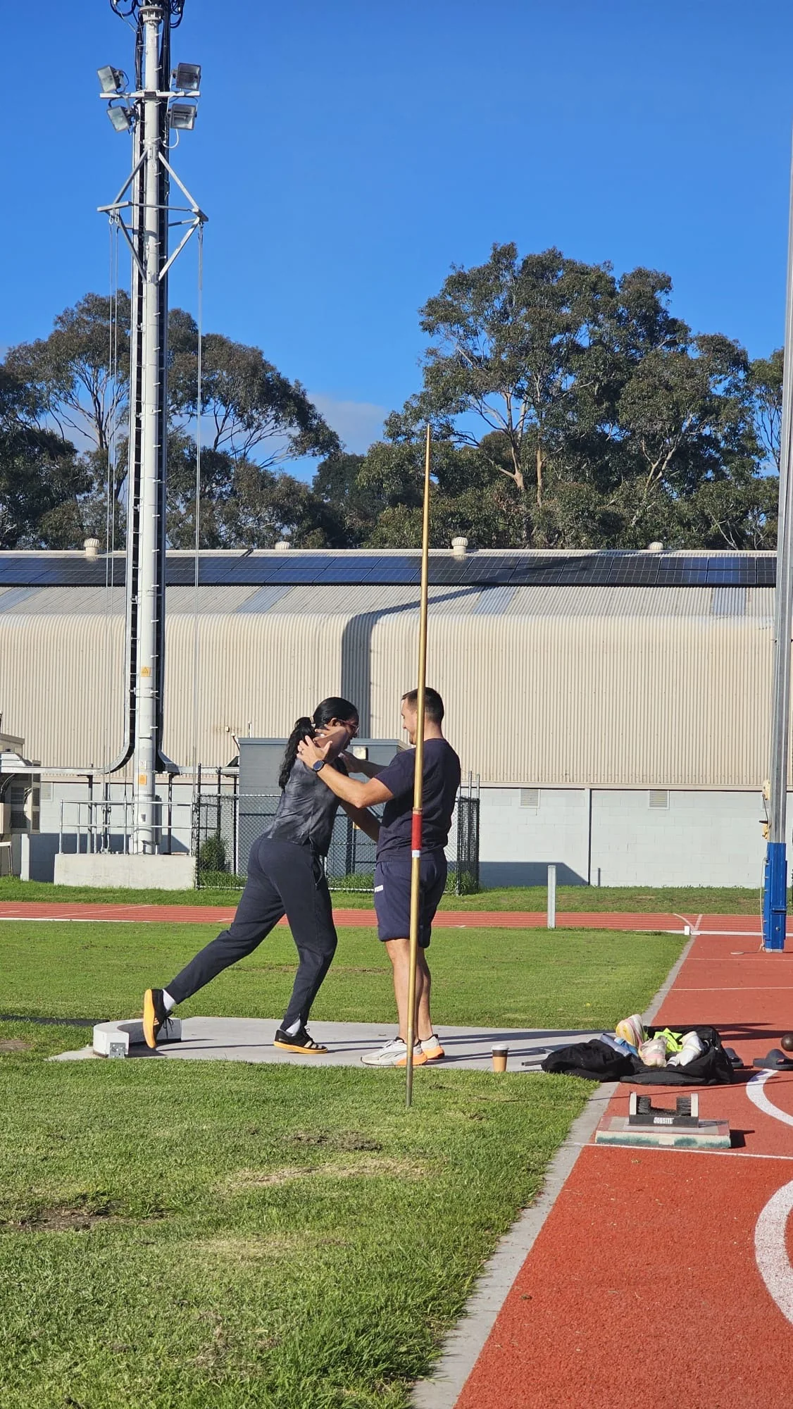 Throws coaching session